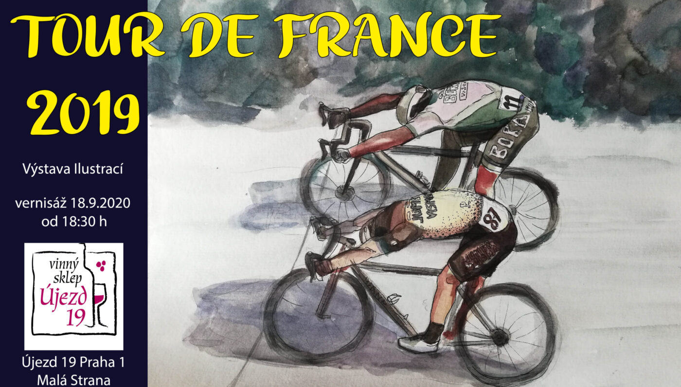 Solo exhibition-Tour de france – illustration comentary – 18.9.-18.11. 2020