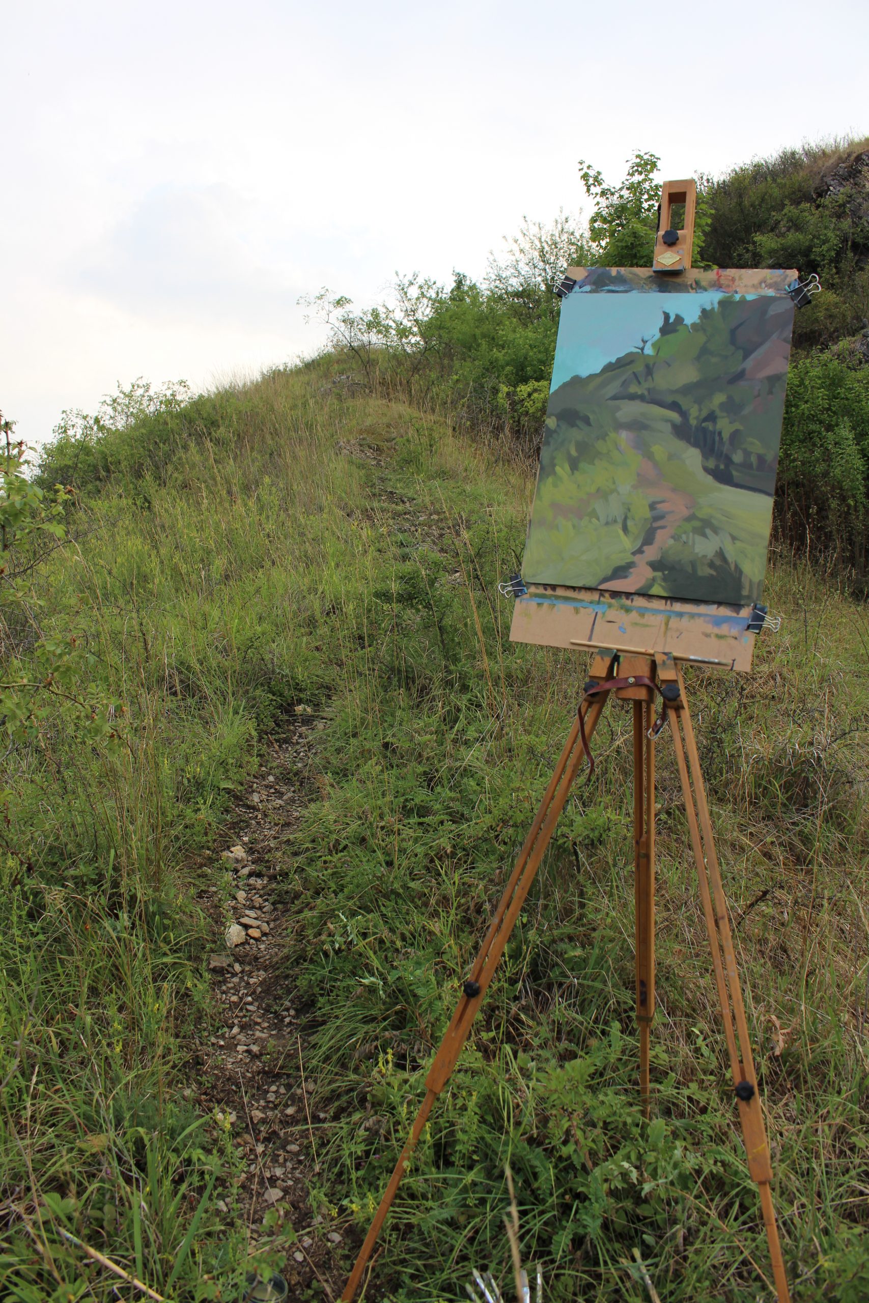 Under the hill, acryl on board, 2022